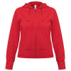 Толстовка женская Hooded Full Zip красная