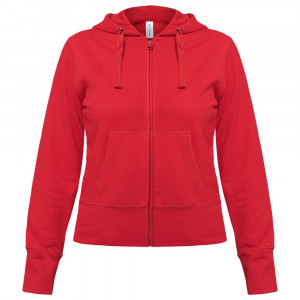 Толстовка женская Hooded Full Zip красная