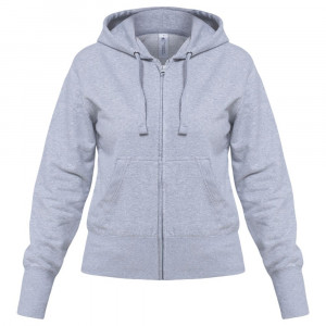 Толстовка женская Hooded Full Zip серый меланж