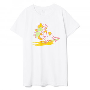 Футболка детская Skateboard, белая