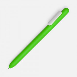 Ручка шариковая Swiper Soft Touch, зеленая с белым