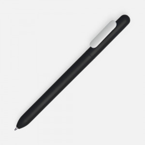 Ручка шариковая Swiper Soft Touch, черная с белым