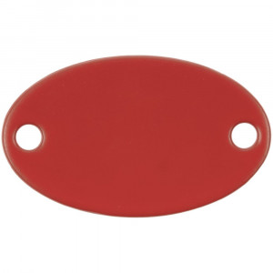 Шильдик металлический Alfa Oval, красный