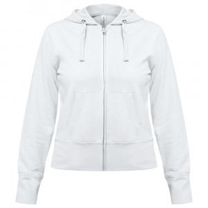 Толстовка женская Hooded Full Zip белая