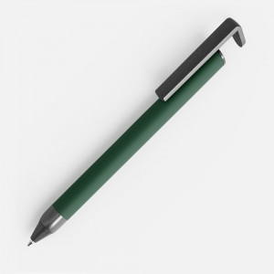 Ручка шариковая Standic с подставкой для телефона, зеленая